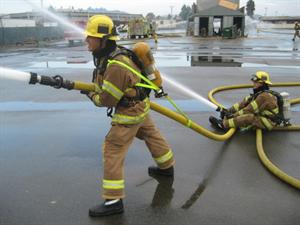 Firefighters with Hoses