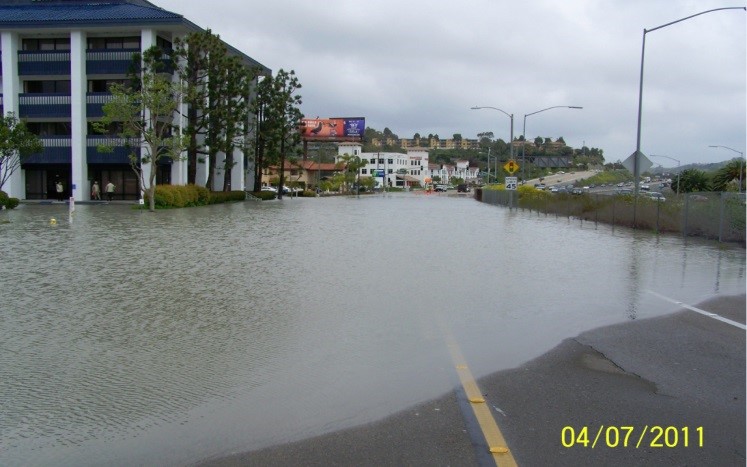 flooded area